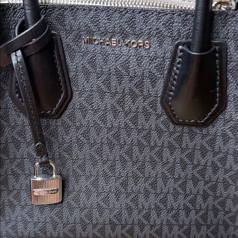 Michael Kors Dark Gray Signature Tote - Picture 12 of 16